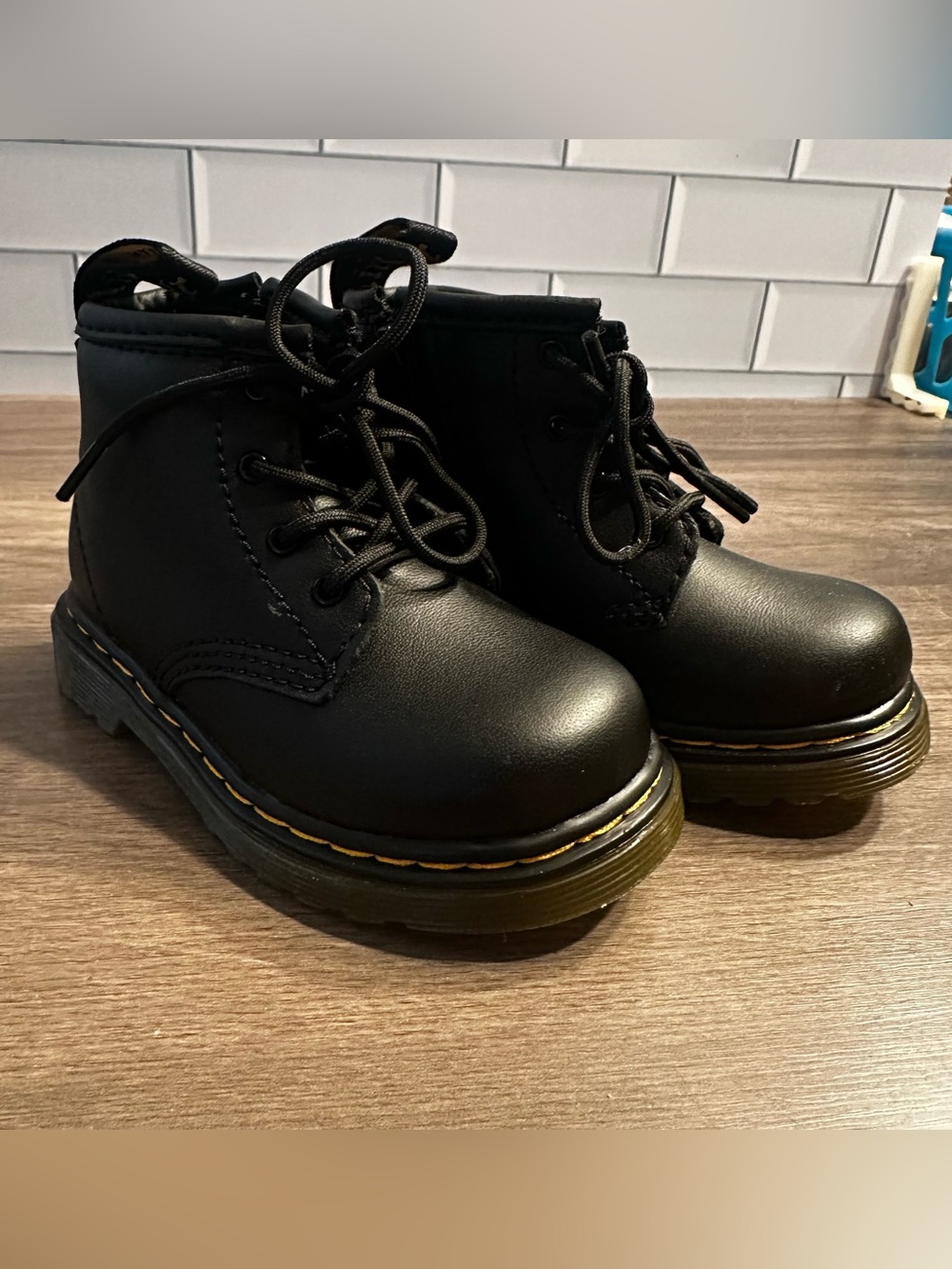 NWOT- Kids black Dr. Martens. Combat style boots. US little kids size 6.